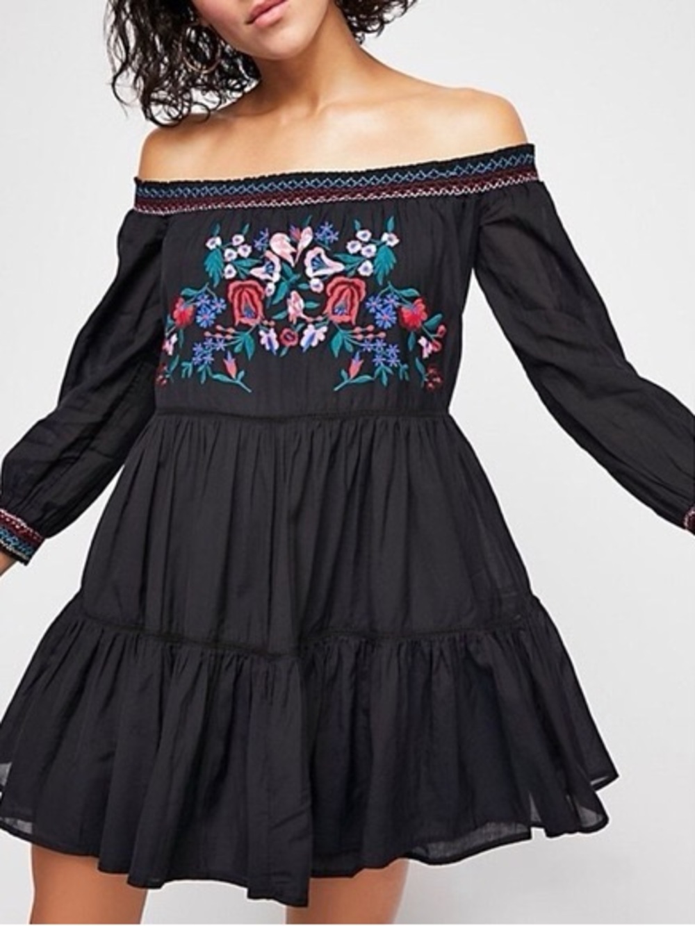 Free People Sunbeams embroidered dress